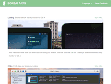 Tablet Screenshot of bonzaiapps.com